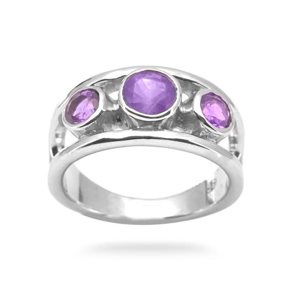 Bague amethyste argent Magalie